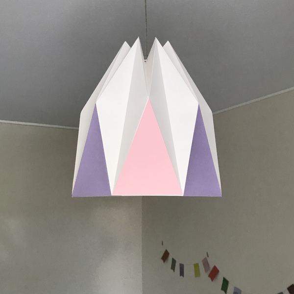 Χάρτινο καπέλο λάμπας origami c - οροφής, παιδικά φωτιστικά - 2