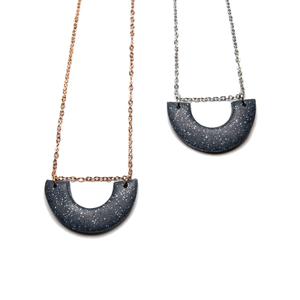 The Arch Necklace - πηλός, μακριά, ατσάλι, μενταγιόν - 2