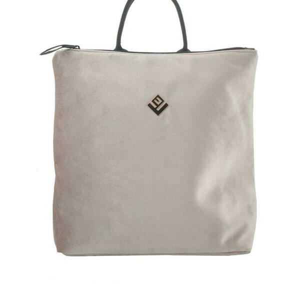 Successful Velvet Bag | Grey - ύφασμα, πλάτης, χειρός