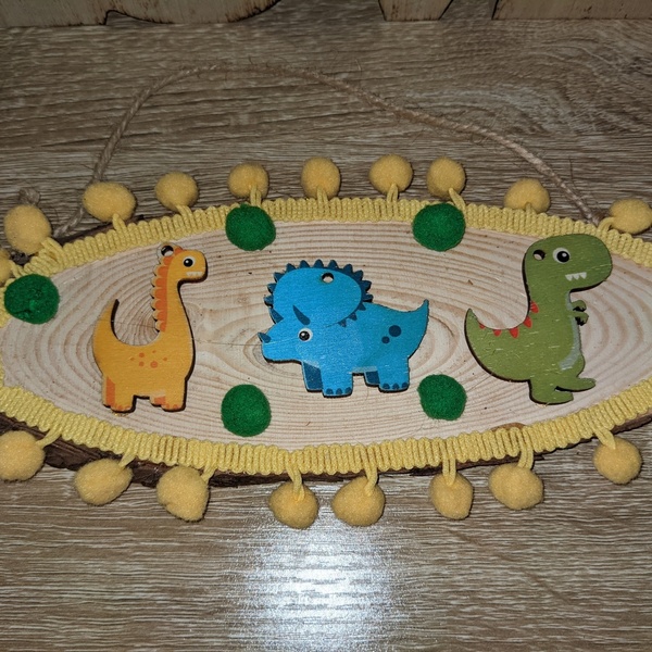 Ξύλινο διακοσμητικό Δεινόσαυροι - αγόρι, διακοσμητικά, ζωάκια