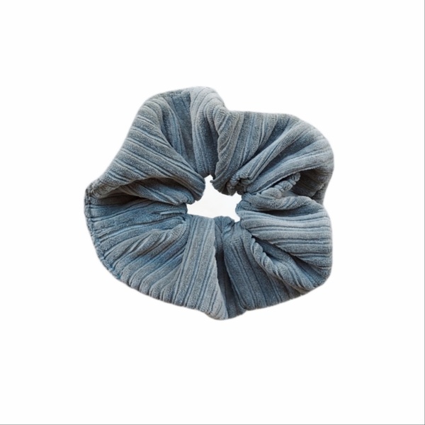 Scrunchie/ Λαστιχάκι μαλλιών 'fluffy ευκάλυπτος' - 1 τεμ. (medium μέγεθος) - ύφασμα, βελούδο, για τα μαλλιά, λαστιχάκια μαλλιών