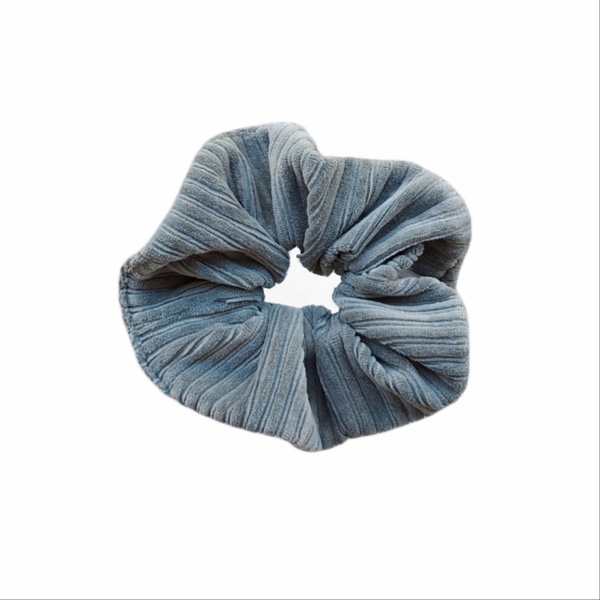 Scrunchie/ Λαστιχάκι μαλλιών 'fluffy ευκάλυπτος' - 1 τεμ. (medium μέγεθος) - βελούδο, για τα μαλλιά, λαστιχάκια μαλλιών