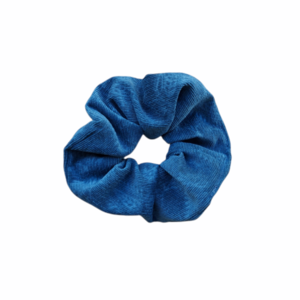 Scrunchie/ Λαστιχάκι μαλλιών 'fluffy πετρολ λαχούρι' - 1 τεμ. (medium μέγεθος) - ύφασμα, βελούδο, για τα μαλλιά, λαστιχάκια μαλλιών