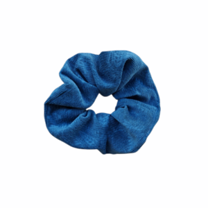 Scrunchie/ Λαστιχάκι μαλλιών 'fluffy πετρολ λαχούρι' - 1 τεμ. (medium μέγεθος) - βελούδο, για τα μαλλιά, λαστιχάκια μαλλιών