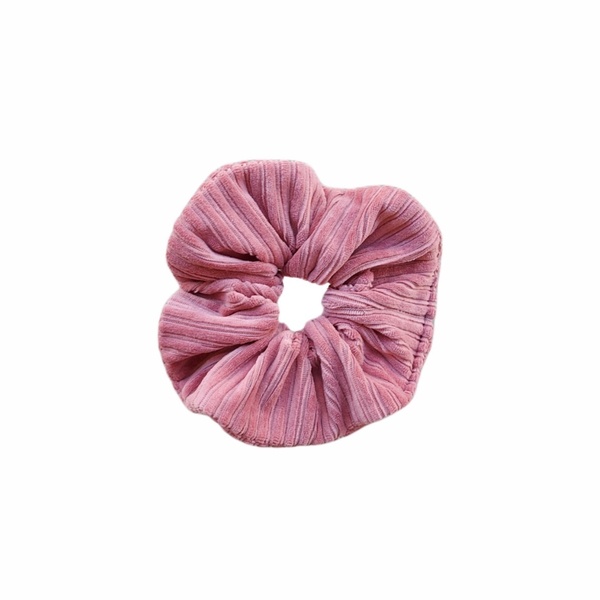 Scrunchie/ Λαστιχάκι μαλλιών 'fluffy ρουμπινί' - 1 τεμ. (medium μέγεθος) - ύφασμα, βελούδο, για τα μαλλιά, λαστιχάκια μαλλιών