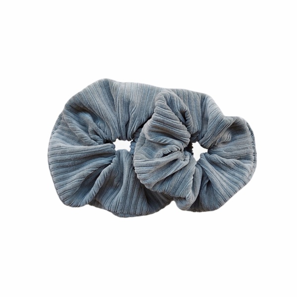 Scrunchie/ Λαστιχάκι μαλλιών 'fluffy ευκάλυπτος' - 1 τεμ. (medium μέγεθος) - ύφασμα, βελούδο, για τα μαλλιά, λαστιχάκια μαλλιών - 2