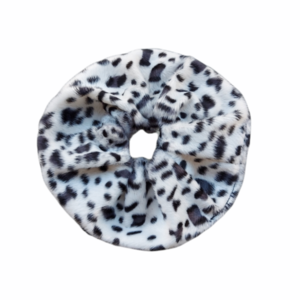 Scrunchie/ Λαστιχάκι μαλλιών animal print 'λύγκας' - 1 τεμ. (large) - ύφασμα, animal print, βελούδο, για τα μαλλιά, λαστιχάκια μαλλιών