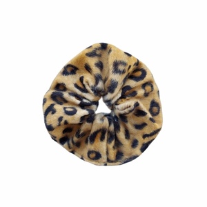 Scrunchie/ Λαστιχάκι μαλλιών animal print 'λεοπάρδαλη' - 1 τεμ. (large) - animal print, βελούδο, για τα μαλλιά, λαστιχάκια μαλλιών