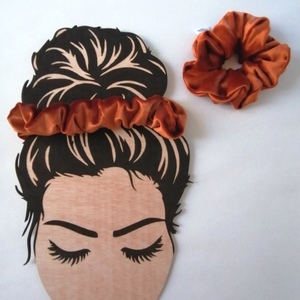 Πορτοκαλί βελουτέ λαστιχάκι μαλλιών (scrunchy) - statement, γυναικεία, λαστιχάκι, για τα μαλλιά, δώρα για γυναίκες, λαστιχάκια μαλλιών