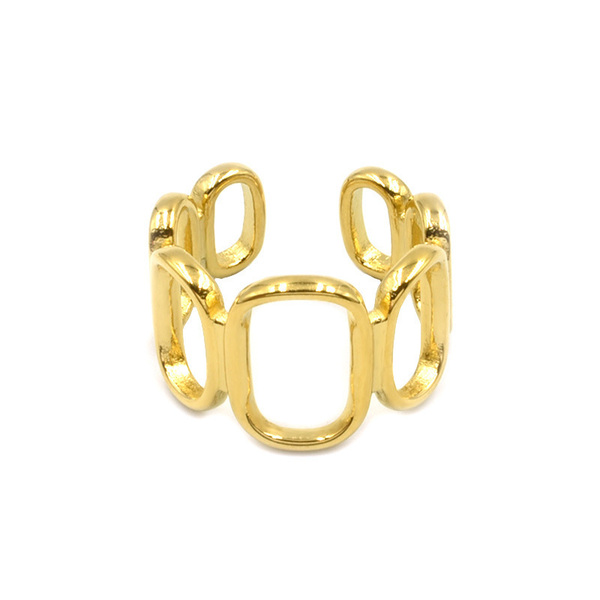 Δαχτυλίδι από Ανοξείδωτο Ατσάλι Sara Gold - minimal, ατσάλι, αυξομειούμενα, φθηνά