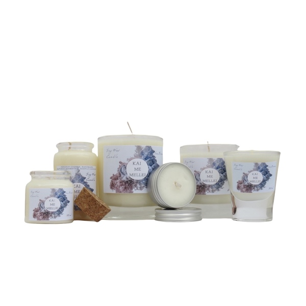 Χειροποίητο Κερί Σόγιας 55ml σειρά SeaBreeze Kaimemellei - αρωματικά κεριά, διακοσμητικά, κεριά, αρωματικό χώρου, κερί σόγιας - 4