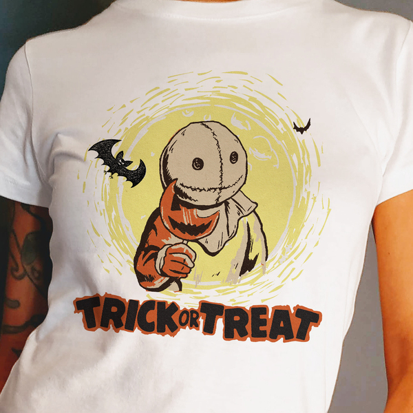 Trick or Treat μπλουζάκι, t-shirt για το Halloween - halloween, ρετρό, δώρα για αγόρια, δώρα για γυναίκες