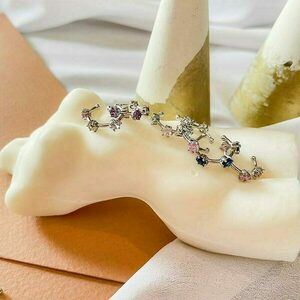 Σκουλαρίκι Ear Cuff με Μπλε Ζιργκόν Beatrice Blue - ορείχαλκος, επάργυρα, μικρά, φθηνά - 2