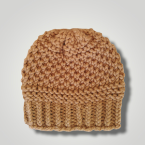 Romantic hat |Πλεκτός σκούφος Coffee Milk - μαλλί, ακρυλικό, χειροποίητα, Black Friday, σκουφάκια - 2