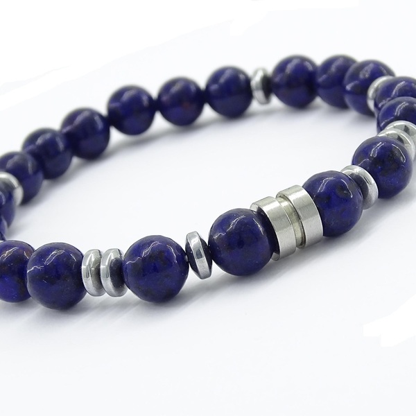 Lapis Lazuli Ανδρικό Βραχιόλι - βραχιόλια, δώρα για άντρες - 2