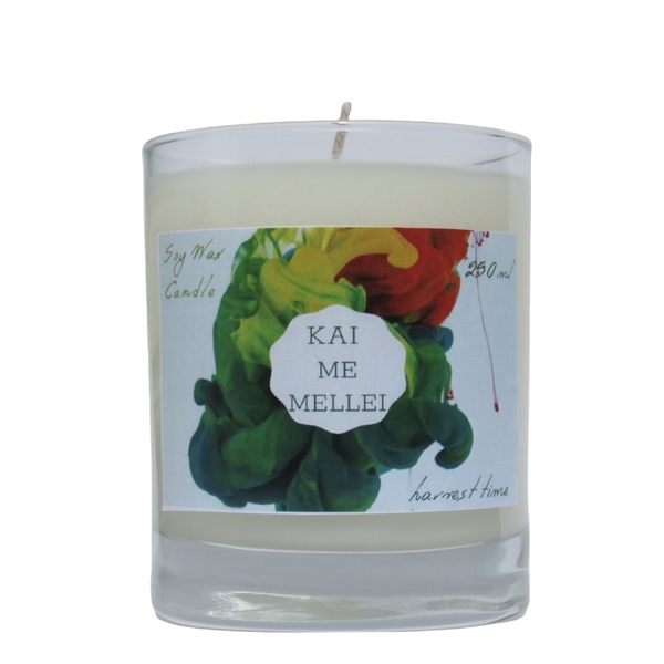 Χειροποίητο Κερί Σόγιας 250ml σειρά HarvestTime Kaimemellei - αρωματικά κεριά, διακοσμητικά, κεριά, αρωματικό χώρου, κερί σόγιας - 2