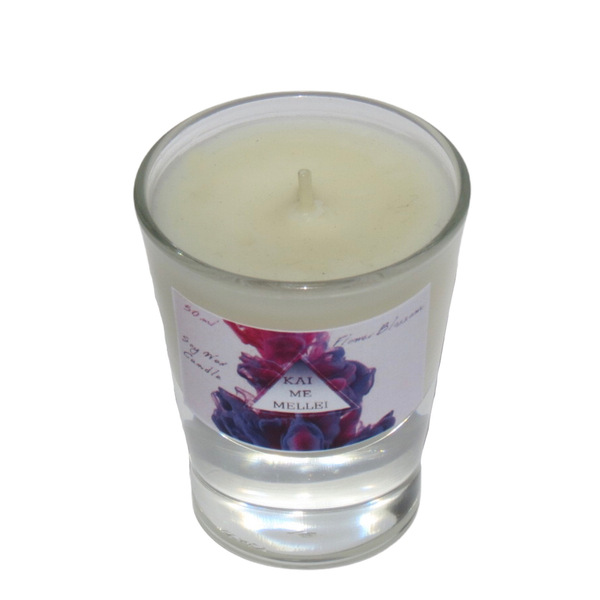 Χειροποίητο Κερί Σόγιας 55ml σειρά FlowerBlossom Kaimemellei - αρωματικά κεριά, διακοσμητικά, κεριά, αρωματικό χώρου, κερί σόγιας