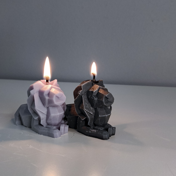 "Aslan" Minimal κερί λιοντάρι (5 εκ) - αρωματικά κεριά - 2