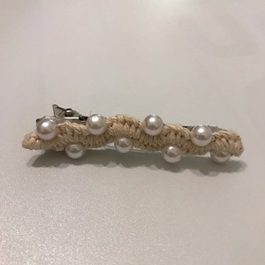 Τσιμπιδάκι μακραμέ με πέρλες - hair clips