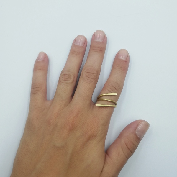 Δαχτυλίδι από ορείχαλκο - ορείχαλκος, boho, αυξομειούμενα, φθηνά - 4