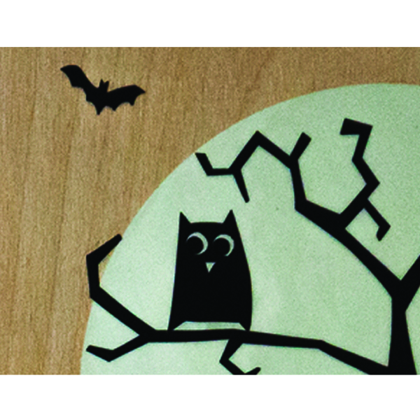 "Halloween" ξύλινος διακοσμητικός πίνακας που φωσφορίζει στο σκοτάδι, 22x28 - πίνακες & κάδρα, halloween, ξύλινα διακοσμητικά - 3