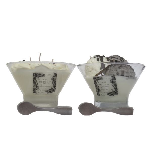 Κερί Σόγιας 375ml σχέδιο IceCreamSundae σειρά DeluxeCandles Kaimemellei - χειροποίητα, αρωματικά κεριά, διακοσμητικά, αρωματικό χώρου, κερί σόγιας - 4