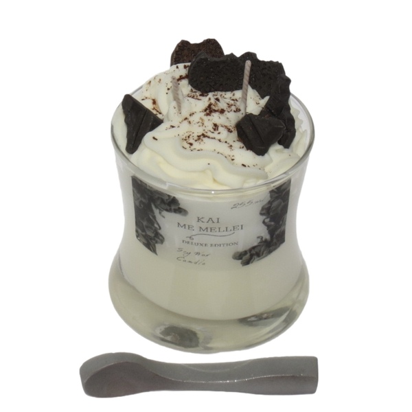 Κερί Σόγιας 255ml σχέδιο OreoCookies σειρά DeluxeCandles Kaimemellei - χειροποίητα, αρωματικά κεριά, διακοσμητικά, αρωματικό χώρου, κερί σόγιας