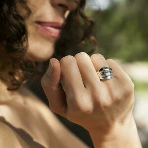 Ασημένιο δαχτυλίδι Αφθονία - ασήμι, γεωμετρικά σχέδια, boho, σταθερά, μεγάλα