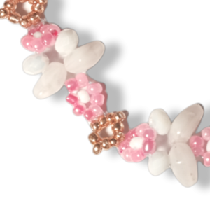Κολιέ με πεταλούδες από χάντρες - τσόκερ, πεταλούδα, χάντρες, κοντά, seed beads - 2