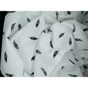 Βαμβακερό σεντόνι λίκνου σε λευκό χρώμα με boho σχέδιο φτερά Διαστάσεις 0,70 x 1,25 - φτερό, κορίτσι, αγόρι, χειροποίητα - 2