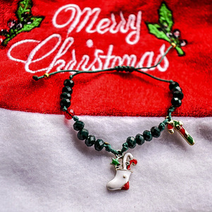 Βραχιόλι χριστουγεννιάτικη μπότα με δώρα - charms, χριστουγεννιάτικα δώρα, χεριού, αυξομειούμενα - 2