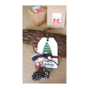 Μεταλικό χριστουγεννιάτικο κρεμαστό διακοσμητικό δέντρο 23*12εκ. - στολίδι, διακοσμητικά, χριστουγεννιάτικα δώρα, δέντρο - 4