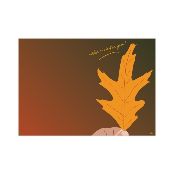 ArtPrint | Φθινοπωρινή Ευχετήρια Κάρτα | «Για σένα» | 12*17 ψηφιακό αρχείο - φύλλο, φθινόπωρο, κάρτα ευχών, κάρτες - 2
