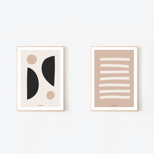 21x30cm | words & shapes | 2 abstract αφισάκια σε μοντέρνους τόνους - αφίσες, abstract, διακόσμηση, δώρο