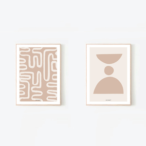 2 σετ αφισάκια σε απαλούς pastel χρωματισμούς| 21x30cm | words & shapes - δώρο, διακόσμηση, αφίσες, abstract