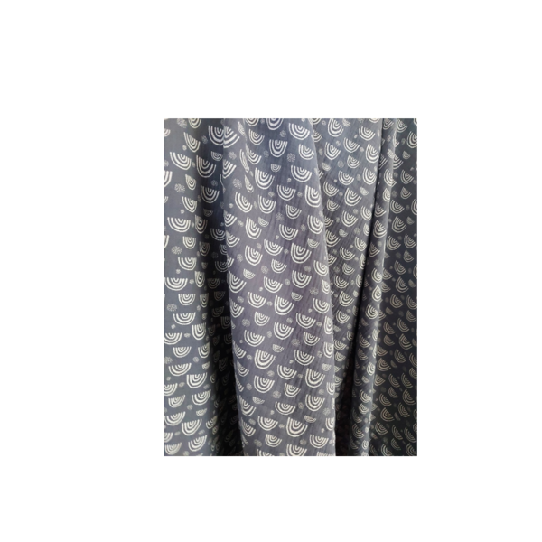 Βαμβακερή μουσελίνα αγκαλιάς σε γκρι χρώμα με σχέδιο ουράνιο τόξο, διάστασης 1,20x1,40 - βαμβάκι, κορίτσι, αγόρι - 3