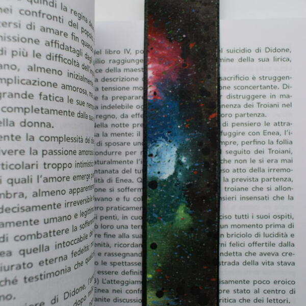 Σελιδοδείκτης χειροποίητος πολύχρωμος με ακρυλικό χρώμα σε χαρτί - ζωγραφισμένα στο χέρι, χειροποίητα, σελιδοδείκτες - 5