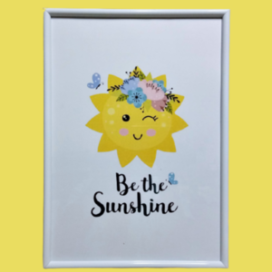 Παιδικό κάδρο ¨be the sunshine ¨ ( 22χ 31 εκ. ) για κοριτσάκι - πίνακες & κάδρα, κορίτσι, δώρο, προσωποποιημένα, παιδικά κάδρα - 2
