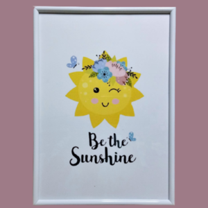Παιδικό κάδρο ¨be the sunshine ¨ ( 22χ 31 εκ. ) για κοριτσάκι - πίνακες & κάδρα, κορίτσι, δώρο, προσωποποιημένα, παιδικά κάδρα - 3