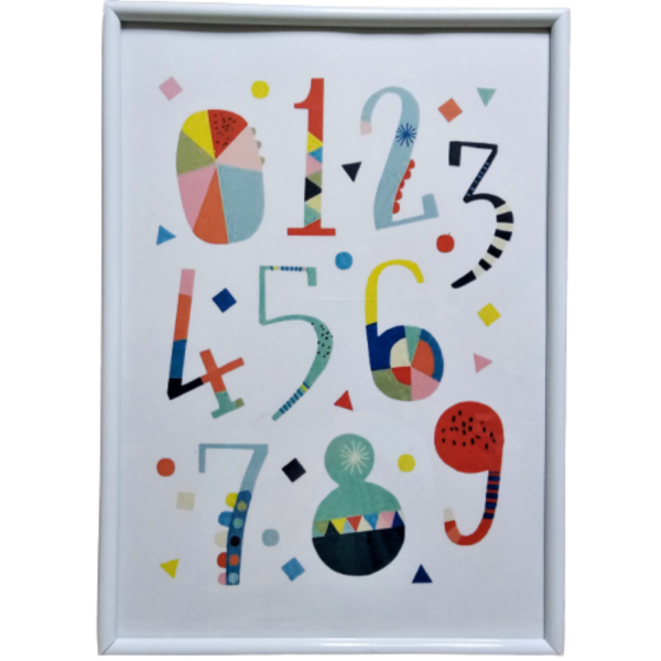 Παιδικό κάδρο διακοσμητικό- εκπαιδευτικό με αριθμούς σε έντονα χρώματα ( 22χ 31 εκ. ) - πίνακες & κάδρα, κορίτσι, αγόρι, δώρο, παιδικά κάδρα