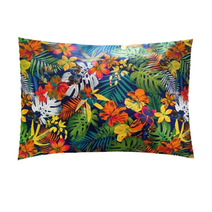 Μαξιλάρι διακοσμητικό με multicolour tropical leefs 50*70 - μαξιλάρια