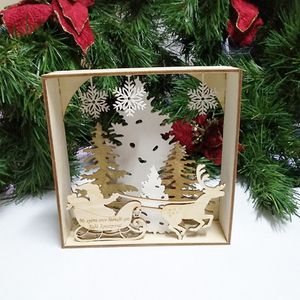 3D Ξύλινο Χριστουγεννιάτικο Διακοσμητικό Santa Clause - ξύλο, διακόσμηση, χριστουγεννιάτικο, διακοσμητικά, προσωποποιημένα - 2