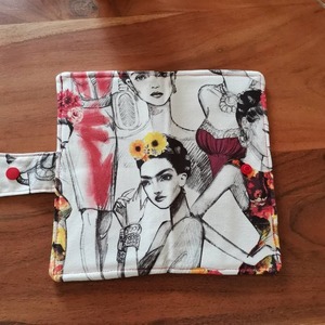Πορτοφόλι χειροποίητο υφασμάτινο "Frida" - ύφασμα, πορτοφόλια - 2