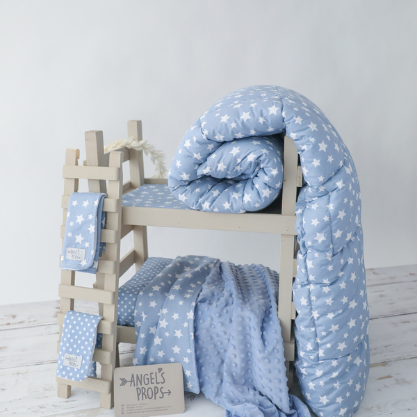 Βαμβακερό Πάπλωμα Μπεμπέ Αστεράκι 1.20x1.60cm - δώρο, δώρα για μωρά, κουβέρτες - 2
