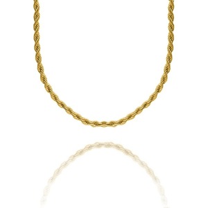 Ατσάλινη αλυσιδα Twirl 6 mm μήκος 56 cm - αλυσίδες, επιχρυσωμένα, μακριά, ατσάλι