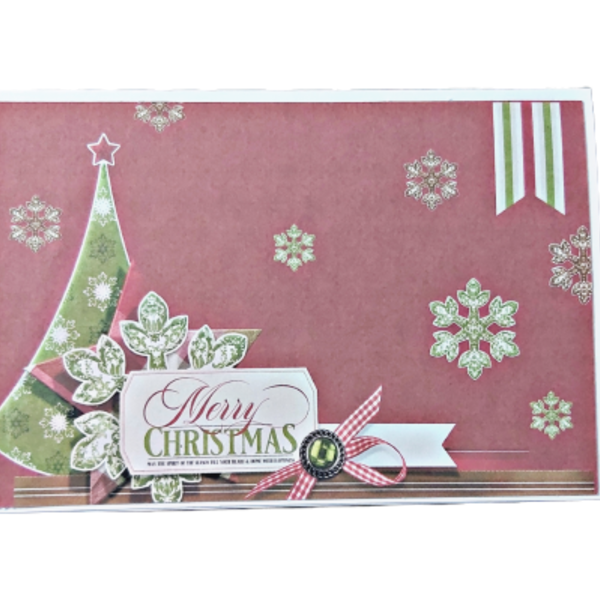Χριστουγεννιάτικη ευχετήρια κάρτα με δέντρο - χειροποίητα, χριστούγεννα, ευχετήριες κάρτες