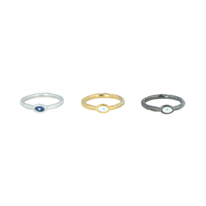 Δαχτυλίδι Βεράκι "Mini Eye" - επιχρυσωμένα, επάργυρα, βεράκια, boho, αυξομειούμενα - 2