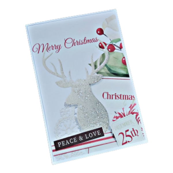 Χριστουγεννιάτικη ευχετήρια κάρτα *Peace & Love* - χριστούγεννα, ευχετήριες κάρτες