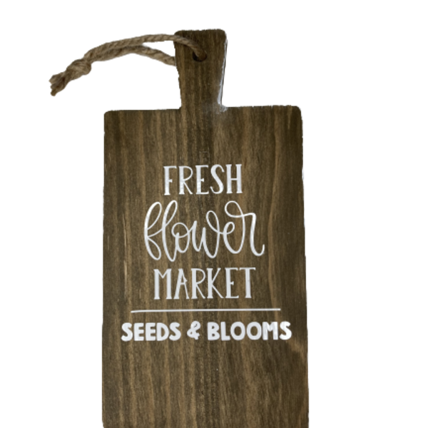 Διακοσμητικος ξυλινος δισκος κοπης fresh flower market διαστ. 10,5 x 20,5 - ξύλο, διακοσμητικά