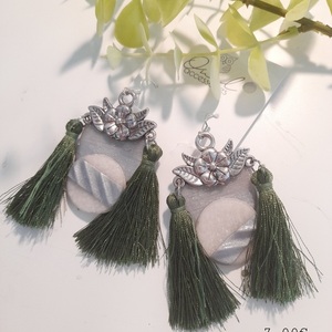 Πηλ_owl accessories 111183 - με φούντες, λουλούδι, κρεμαστά, μεγάλα, γάντζος